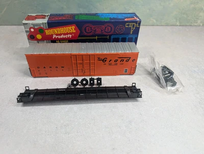 Roundhouse 3227 HO Scale 50' Hi-Cube Box Car Rio Grande D&RGW #61500 KIT READ - Image 1 of 2
