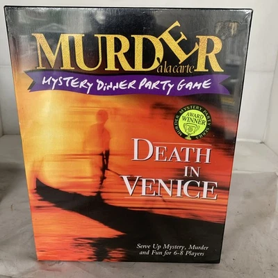 MURDER MYSTERY PARTY - CD - DEATH IN VENICE - 6-8 PLAYERS - NEW & SEALED (B/1) - Image 1 of 4