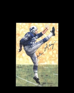Yale Lary PSA DNA Coa Signed Goal Line Art Card GLAC Autograph - Picture 1 of 3