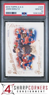 2014 TOPPS ALLEN & GINTER #349 JOHN SMOLTZ HOF POP 3 PSA 10 - Image 1 of 2
