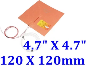 Almohadilla térmica para cama 4,7" X 4,7" 120 X 120 mm con 3M con termistor impresora 3D - Imagen 1 de 12