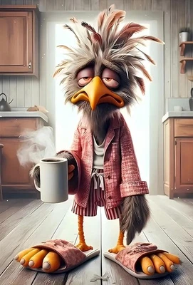 Kits de arte de diamantes Tired Bird 5D para adultos principiantes café, bricolaje completo redondo dri... Foto 1 de 4