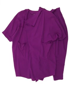 VINTAGE Womens Oversized 2 Piece Suit UK 16 Large W32 L28 Purple Viscose DI13 - Picture 1 of 5