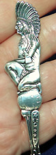 Sterling Silver Full Figure American Indian Chief Spoon Williams, AZ Vtg Antique