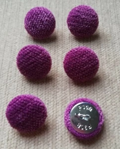 Grape Pimlico Chenille Velvet 30L/19mm Upholstery Loop Back Buttons Purple - Picture 1 of 1