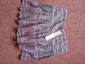 Women grey pattern short elasticated waist skirt Accessorize size small / medium - Picture 1 of 5