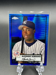 2021 Topps Chrome Platinum Anniversary Alfonso Soriano Blue Prism Refractor #549