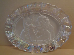 Fostoria American Milestones Patriotic Flag Spirit of '76 Iridescent Glass Plate - Picture 1 of 1