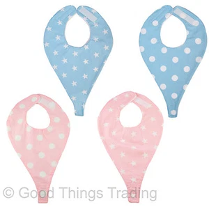 Baby Bibs Pack of 3 with Dummy Holder Loop Cotton Fleece Lined infant Boys Girls - Picture 1 of 10