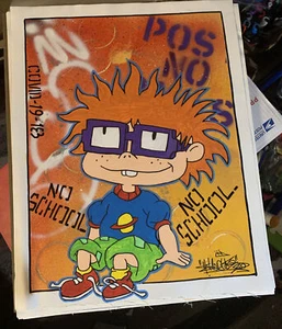 16 x 20 Canvas Sheet Shortiez Ink Graffiti Series Painting Chuckie Rugrats 18 - Picture 1 of 2