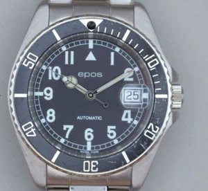 EPOS Diver 3241 Automatic Black Dial Men's Watch Used from JP - Picture 1 of 8
