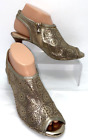 Nurture Women's Sunburst Cut Out Detail Sandal Heels Size 8M Metallic Gold B*O