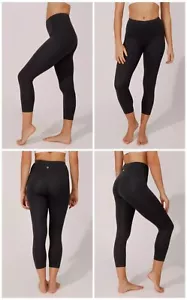 NWT 90 Degree Waist Power Flex Women Capri Leggings Black S Yoga Run—NO RETURNS - Picture 1 of 21