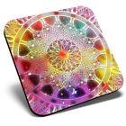 Square Single Coaster - Bright Space Mandala Flower  #2721