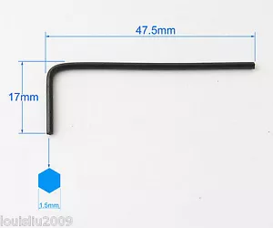 10pcs Metric Hex Key Allen L Wrench 1.5mm Steel for Socket Head Cap Screws new - Picture 1 of 5