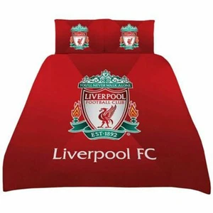 Liverpool FC Club Crest GR Wendebettdeckenset Kingsize offizielle Ware - Bild 1 von 2