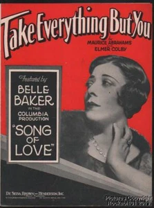 Música de película 1929 de 2 lados (toma todo menos tú/tu respuesta en mis ojos) - Imagen 1 de 2