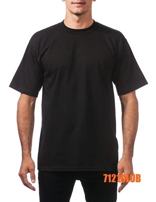 PRO CLUB HEAVYWEIGHT T SHIRTS PROCLUB MENS PLAIN SHORT SLEEVE BIG AND TALL M-7XL - Image 1 of 2