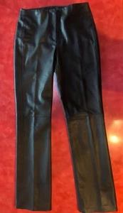 Wunderschöne schwarze Butterlederhose von DKNY Größe 2 175 $ Ret - Bild 1 von 9