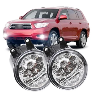 FOR TOYOTA HIGHLANDER 2008-12 Clear Lens Pair Bumper Fog Light Lamp Replacement - Picture 1 of 14