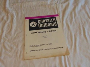 1983 Chrysler Outboard 3.5 HP Parts Catalog Manual 32H3F 32R3G OB3837 - Picture 1 of 4