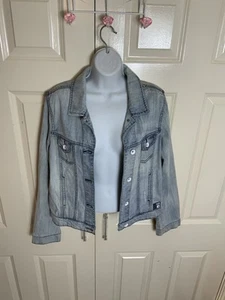 Gio-Gio Ladies Denim Jacket. Size M. Light Wash.Collared & Pockets.vgc - Picture 1 of 13