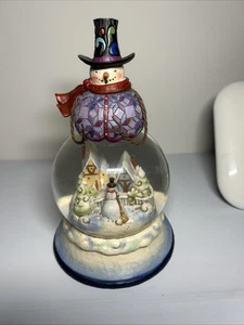 Jim Shore Heartwood Creek Snow Globe Frosty Days Warm Hearts 2010 Snowman READ - Picture 1 of 12