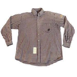 Bulwark FR Shirt Large Plaid Button Up Down Flame Resistant Work Long Sleeve - Picture 1 of 9