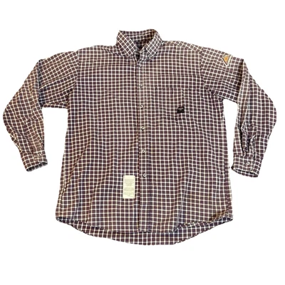 Bulwark FR Shirt Large Plaid Button Up Down Flame Resistant Work Long Sleeve - Image 1 of 4