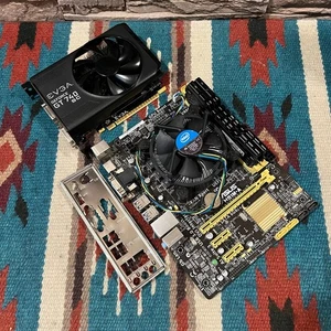 ASUS H81M-A mATX Motherboard Combo •Core i5-4590 •16GB RAM •GeForce GT740 4GB - Afbeelding 1 van 15