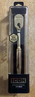 Icon Chapado en Oro 24K 1/4” Trinquete Edición Especial (59786)... ¡Envío y devolución GRATIS! Foto 1 de 2