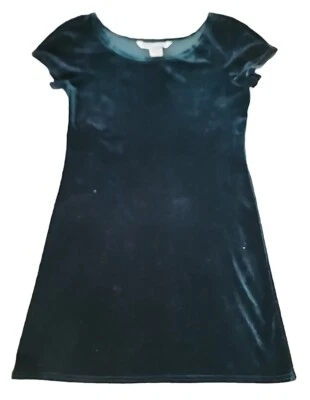 Jonathan Martin Juniors Size 5 Dark Green Velour Dress Short Sleeve - Image 1 of 4