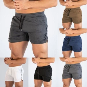Lightweight Navy Blue Men's Sports Shorts for Running and Gym Workouts - Picture 1 of 20