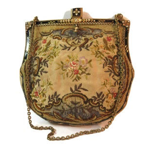 👛 Cartera Bordada Antigua Vintage Aguja Trabajo Marco Joyado👛 - Imagen 1 de 13