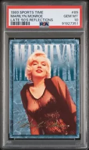 1993 Sports Time MARILYN MONROE #89 Sexy Black See Through Night Gown PSA 10 GEM - Picture 1 of 2