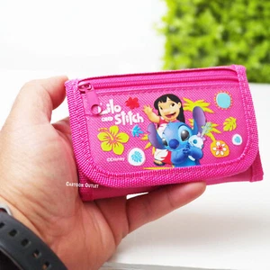 Lilo & Stitch Wallet Coin Bag Gift New Tri-Fold Canvas Wallet New Girls Stitch - Picture 1 of 11