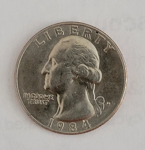 1984 D Washington Quarter- High quality coin Cover