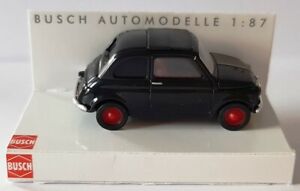 Busch 48702 Spur Ho 1:87 Fiat 500 " Noir " # Neuf Emballage D'Origine #