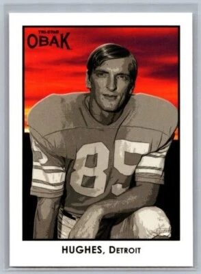 CHUCK HUGHES Lions 2011 Tristar Obak #65 Only Card SP RC Died During NFL Game - Image 1 of 2