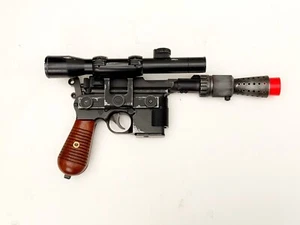 Han Solo Blaster - Empuñaduras de metal completo y madera real utilería de Star Wars - Imagen 1 de 20