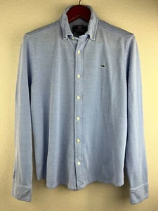 Camisa Vineyard Vines Para Hombres Grande Azul Manga Larga Botón 100% Algodón Pima - Imagen 1 de 6