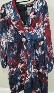 Adrianna Papell Damen Fit & Flare Kleid mit Blumenverzierung Größe 10 - Bild 1 von 6