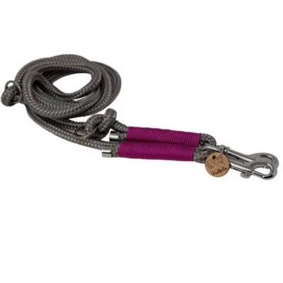 HANDGEFERTIGT Tauleine Führleine Hundeleine Standardleine Leine passend zu AnnyX grau/pink