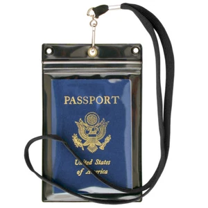 StoreSMART Zip Passport Holder w/ Lanyard Clear Front, Color Back SPCR1596ZIPS-1 - Picture 1 of 9