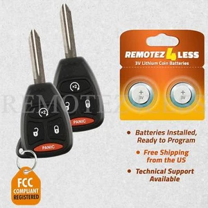 Replacement for Chrysler Jeep Dodge Keyless Entry Remote Start Car Key Fob Pair - Picture 1 of 5
