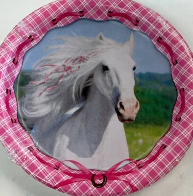 Heart My Horse Luncheon Plate 6 7/8 in (8) Birthday Party Supplies - Image 1 of 2