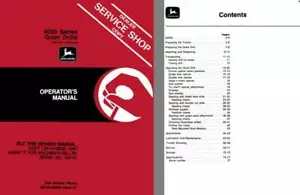 John Deere 8000 Series Grain Drills Serial No. (43475-up) Operators Manual (Deal - Foto 1 di 1