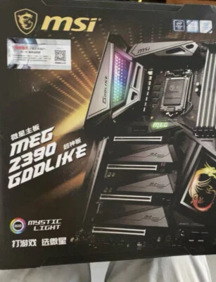 MSI MEG Z390 GODLIKE Motherboard Intel Z390 Chipset LGA 1151 DDR4 3x M.2 E-ATX. - Image 1 of 4