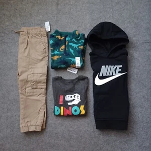 Boys Clothing Lot of 4 Mixed Pieces Hoodie Pants T Shirt 1/4 Zip Fleece NWT - Picture 1 of 16