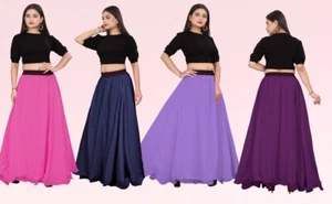 Gasa Danza del Vientre Ballet Danza Círculo Completo Falda Danza Tribal Talla Grande C12 - Imagen 1 de 186